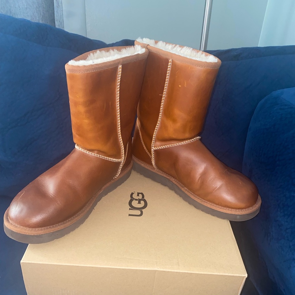 Tan leather ugg boots